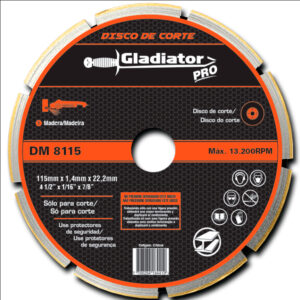 GLADIATOR, DISCO DE CORTE PARA MADERA 4 1/2"