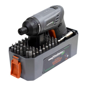 GLADIATOR, ATORNILLADOR 1/4" 5NM|3.6V LINTERNA, Y GIRO A 180° INDICADOR LED DE CARGA CARGADOR, 49 PUNTAS, 1 ADAPTADOR, ESTUCHE..